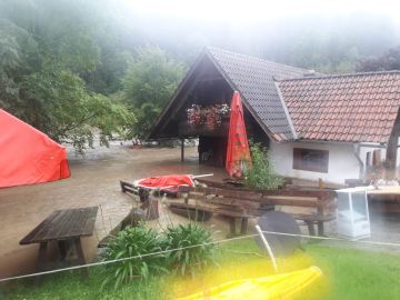 Hochwassereinsätze entlang der Feistritz