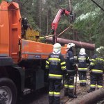 Mähdrescherbrand + Unwetter 02.08.2017